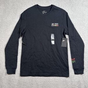 Nike Shirt Mens Medium Black Summaeverythang Long Sleeve Graphic CU3557-010